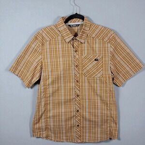 Arc'teryx Peakline Shirt Mens Small Plaid Short Sleeve‎ Lightweight Button Up